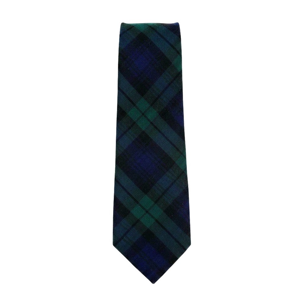 Vintage Eddie Bauer Tie Tarten Plain Wool Hand Sewn Preppy Academia Made In USA